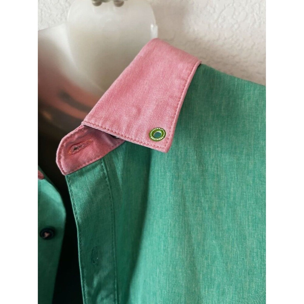 William Murray Golf Murray Classic Colorblock Short Sleeve Button Down Shirt M - Picture 4 of 9